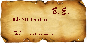 Bódi Evelin névjegykártya